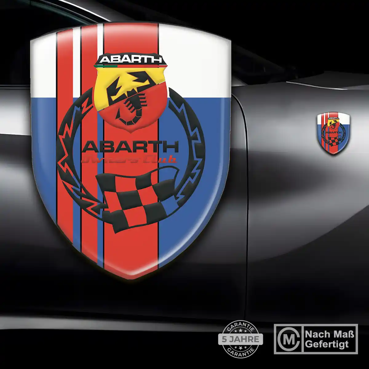 Abarth 3D Gel Aufkleber Anspruchsvolles Design