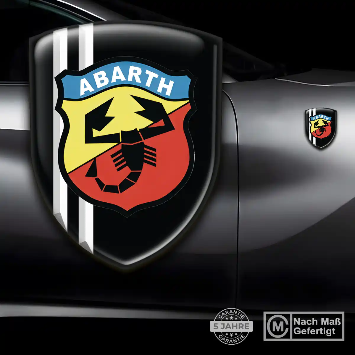 Abarth 3D Gel Aufkleber Auto Anspruchsvolles Design