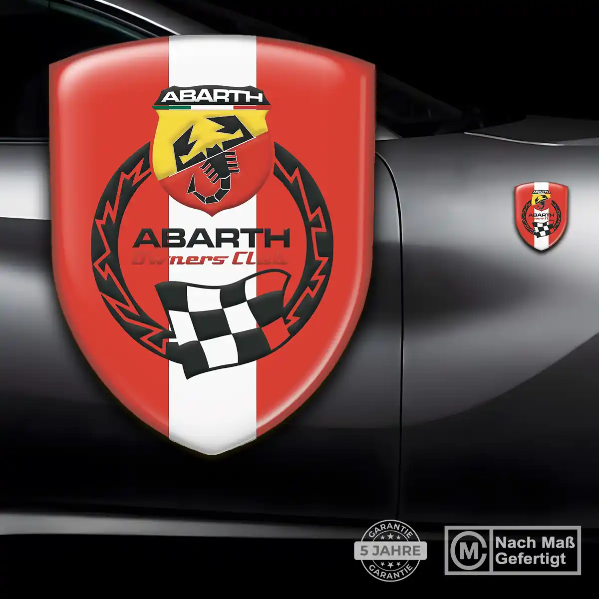 Abarth 3D Gel Aufkleber Auto Ausdrucksstarkes Design