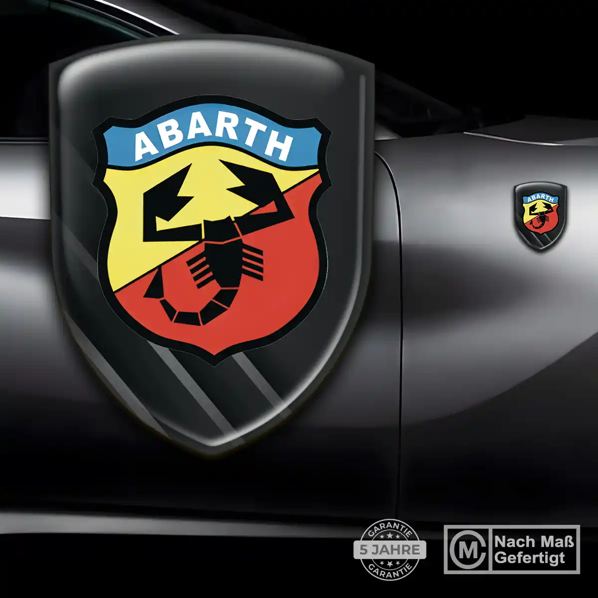 Abarth 3D Gel Aufkleber Auto Edles Design