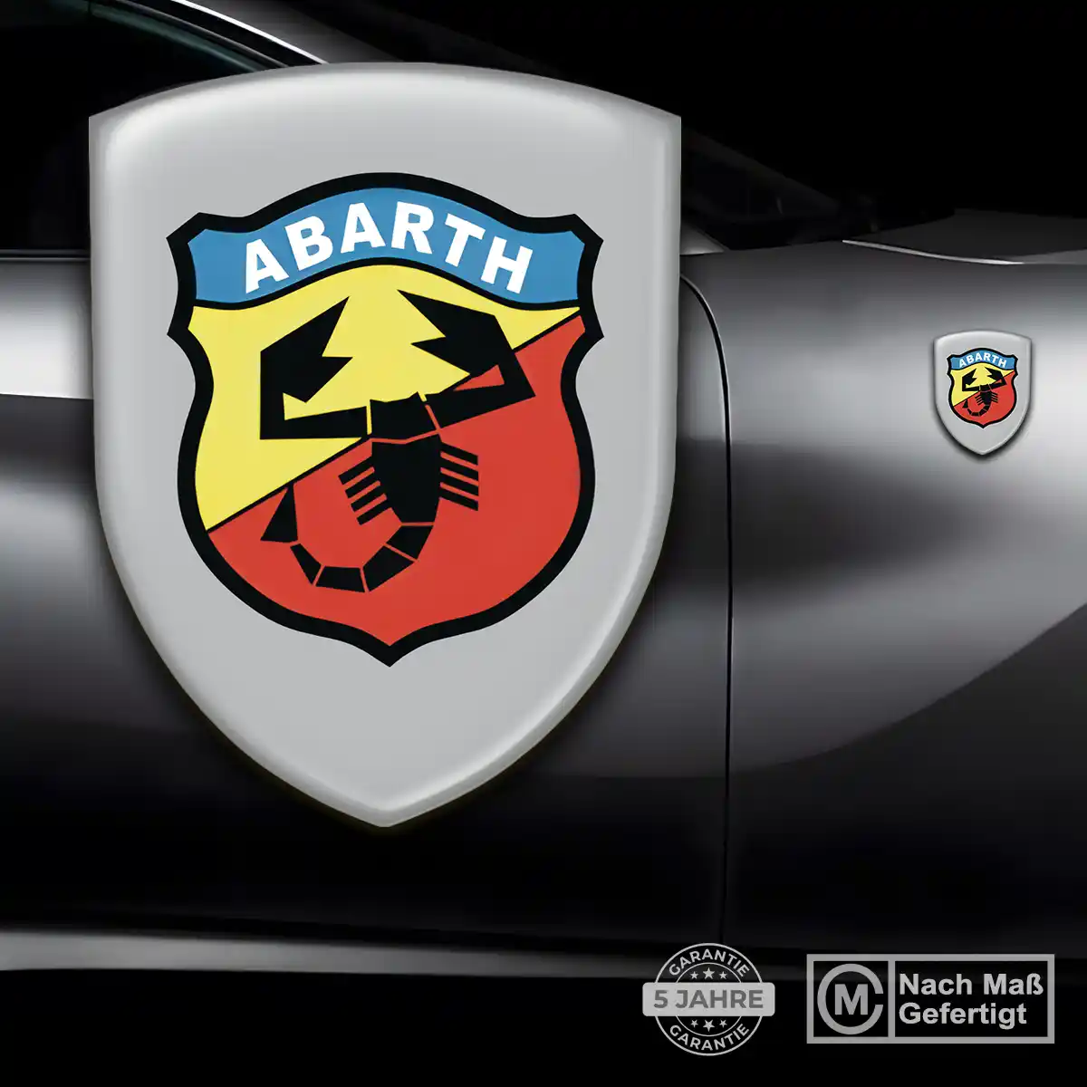 Abarth 3D Gel Aufkleber Auto Elegantes Design