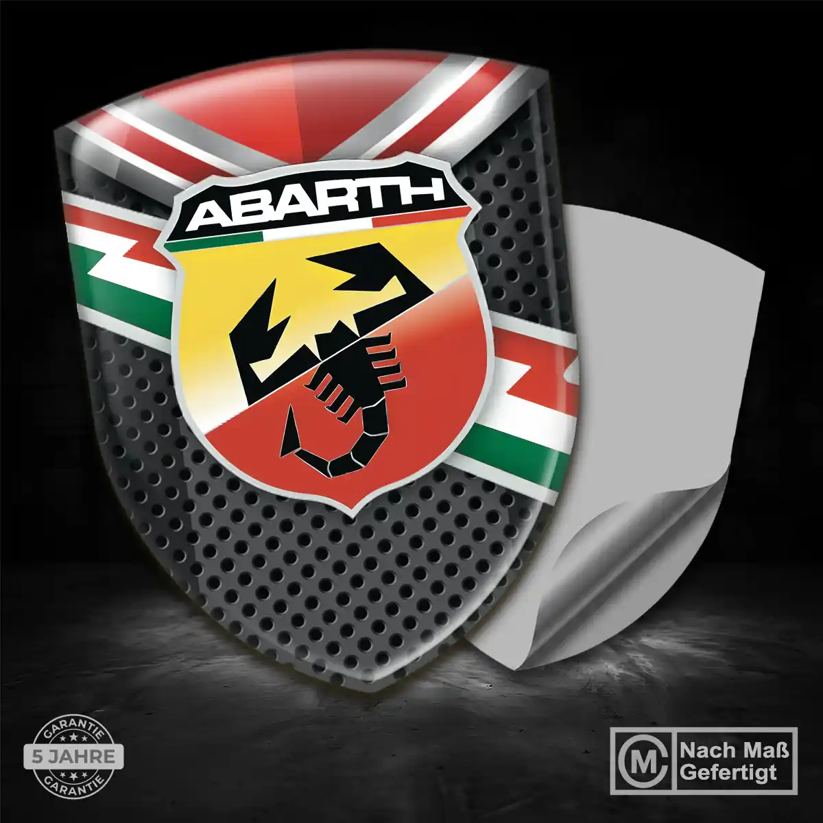 Abarth 3D Gel Aufkleber Auto Erstklassige Qualität