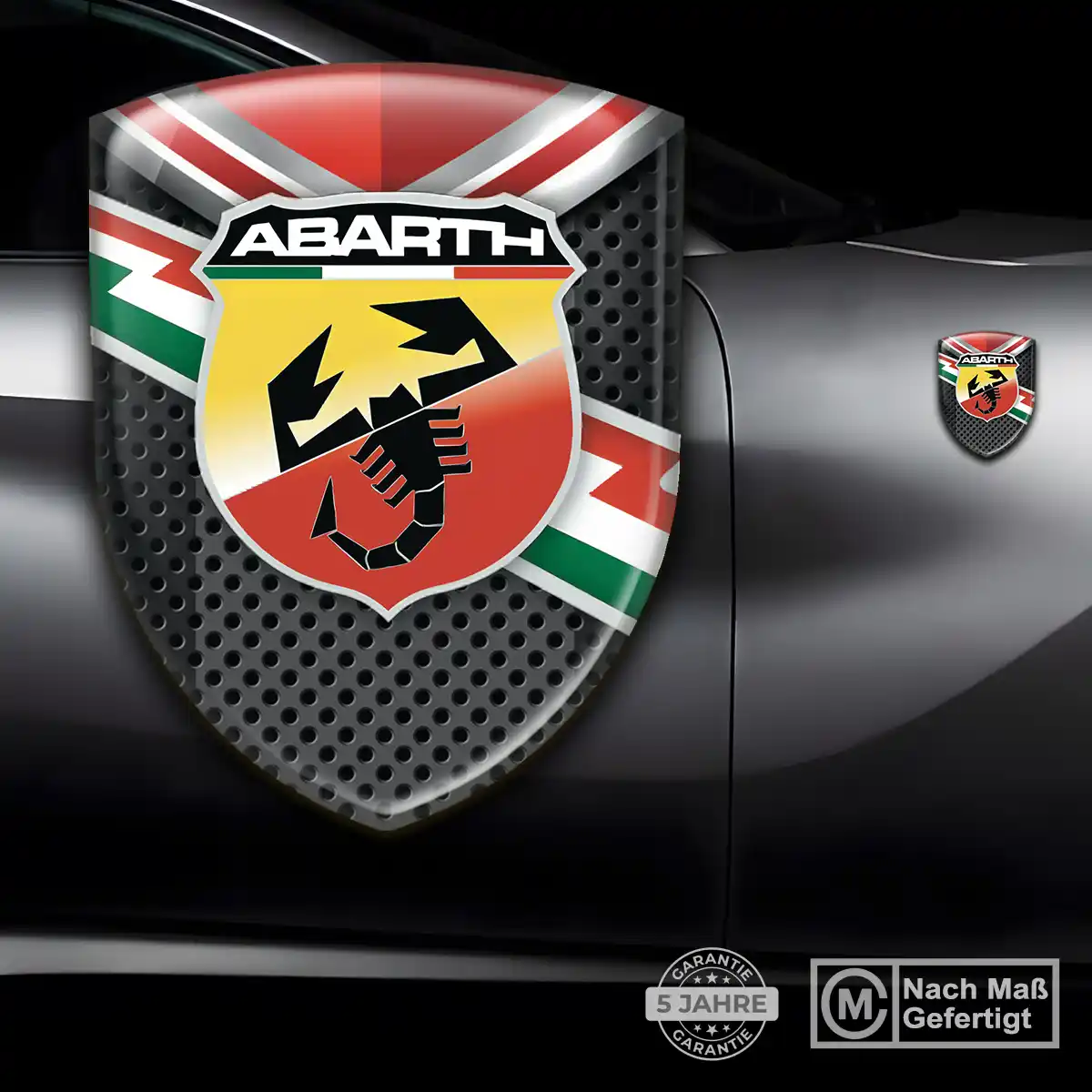 Abarth 3D Gel Aufkleber Auto Erstklassige Qualität