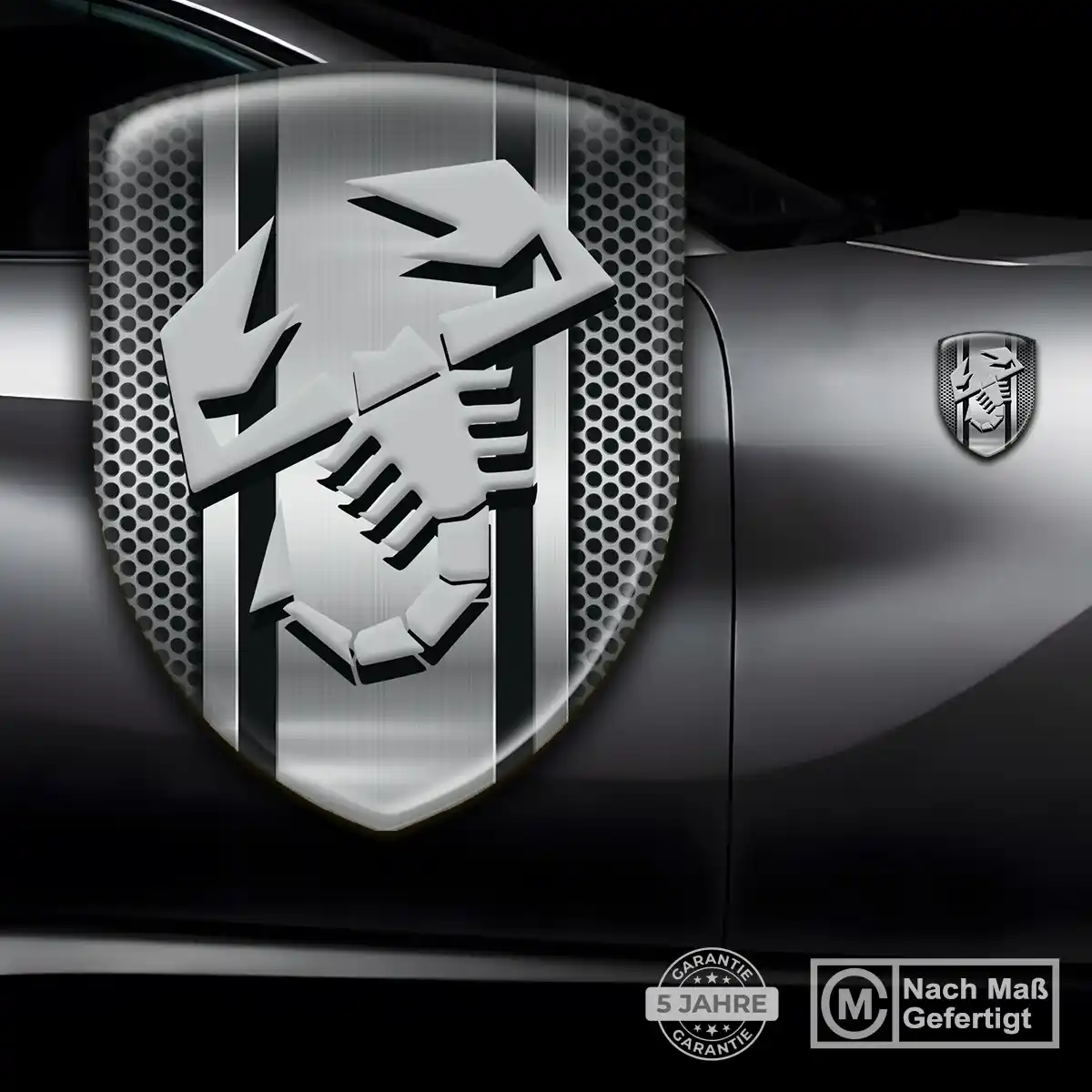 Abarth 3D Gel Aufkleber Auto Hochwertiges Harz
