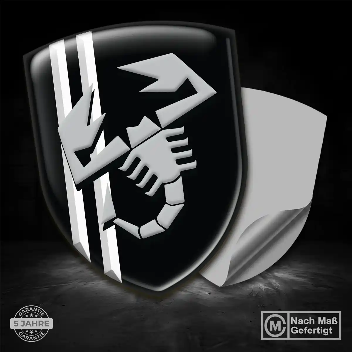 Abarth 3D Gel Aufkleber Auto Hohe Qualität