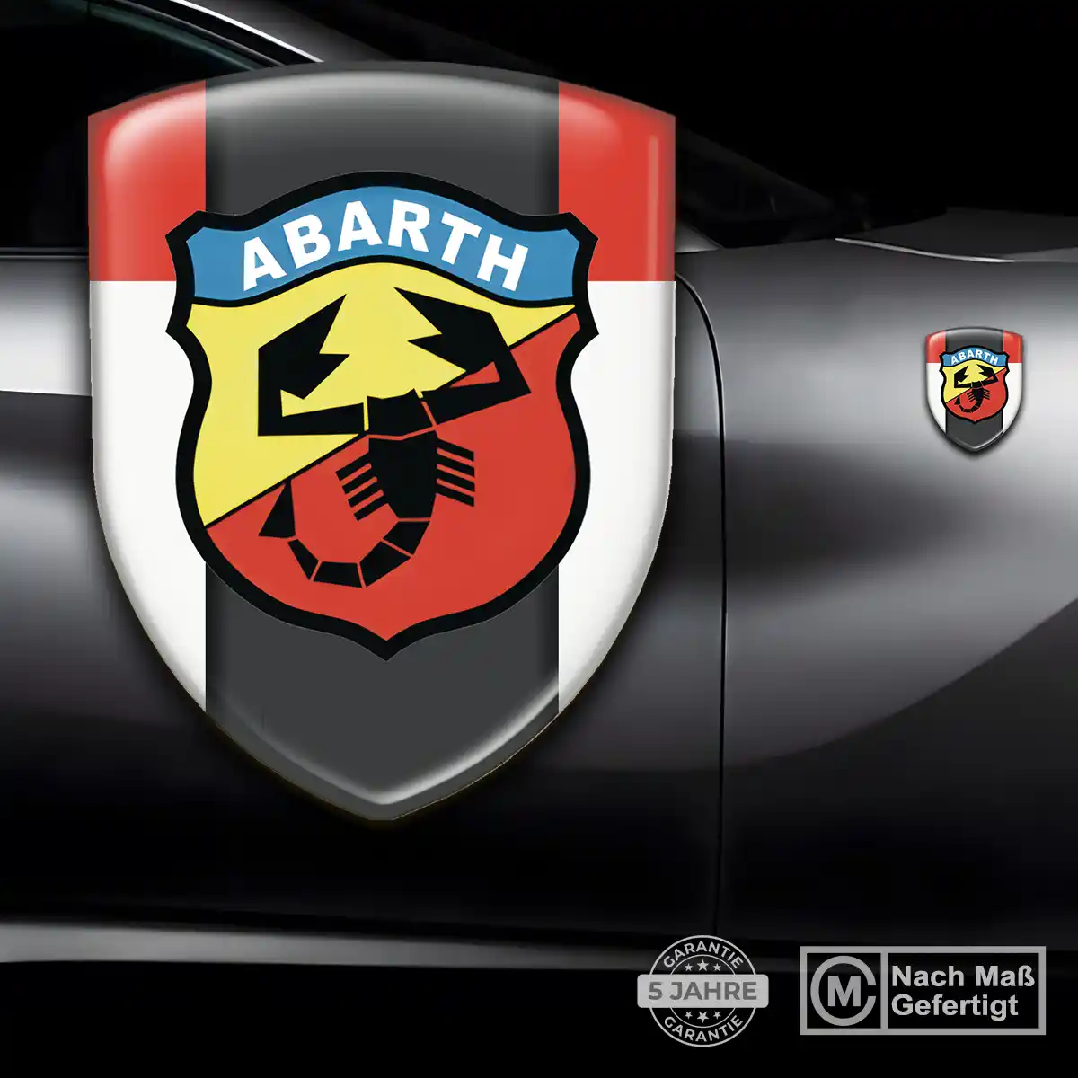 Abarth 3D Gel Aufkleber Auto Limitierte Auflage