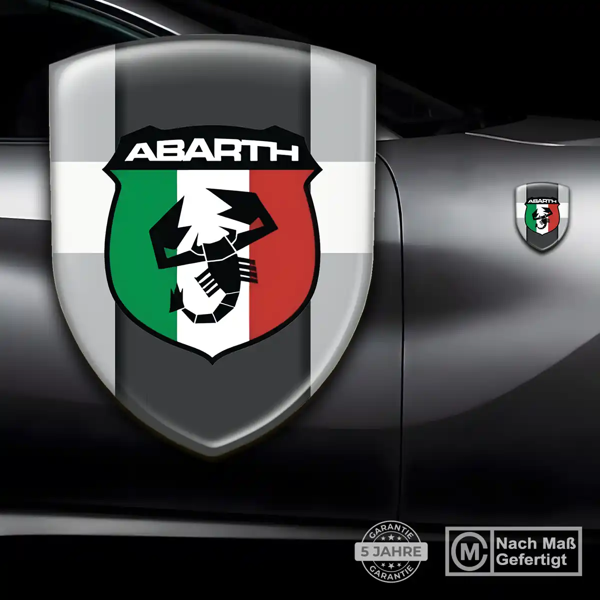 Abarth 3D Gel Aufkleber Auto Markenedition