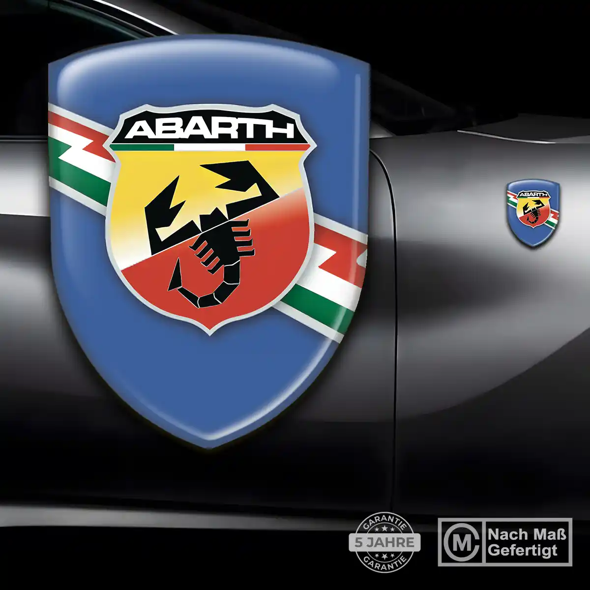 Abarth 3D Gel Aufkleber Auto Modernes Design