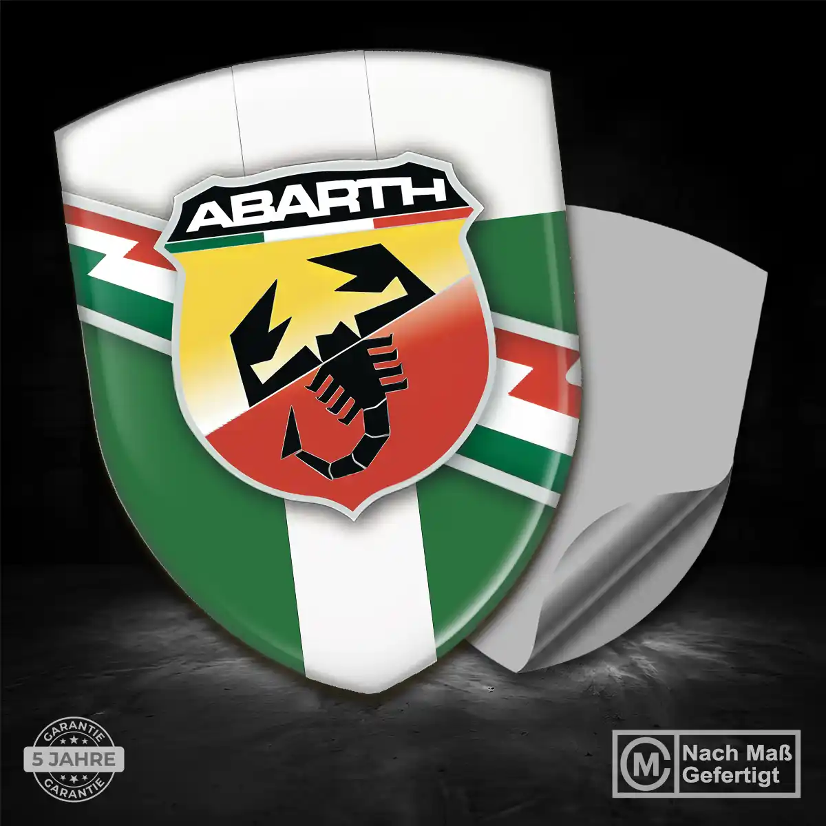Abarth 3D Gel Aufkleber Auto Premiumqualität