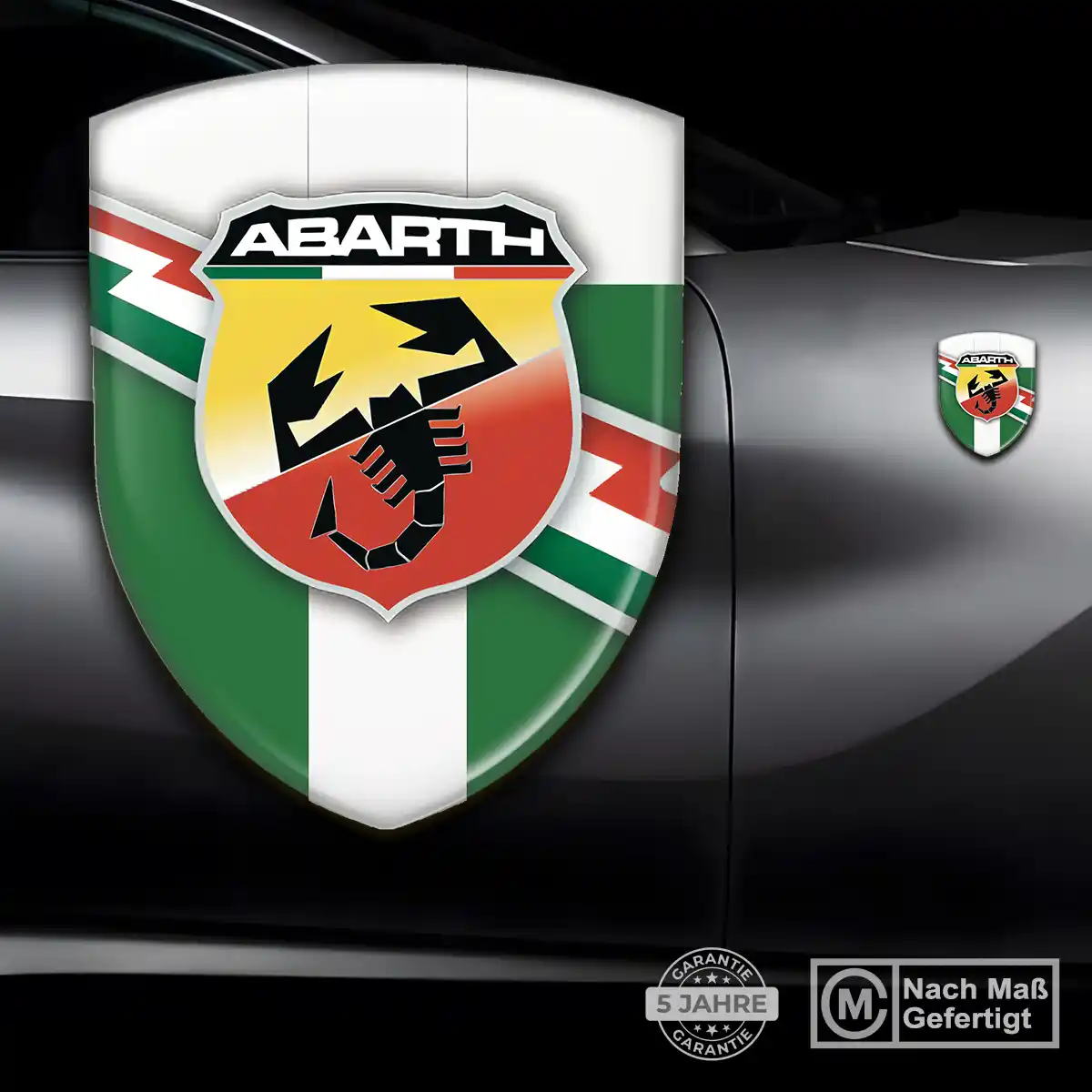 Abarth 3D Gel Aufkleber Auto Premiumqualität