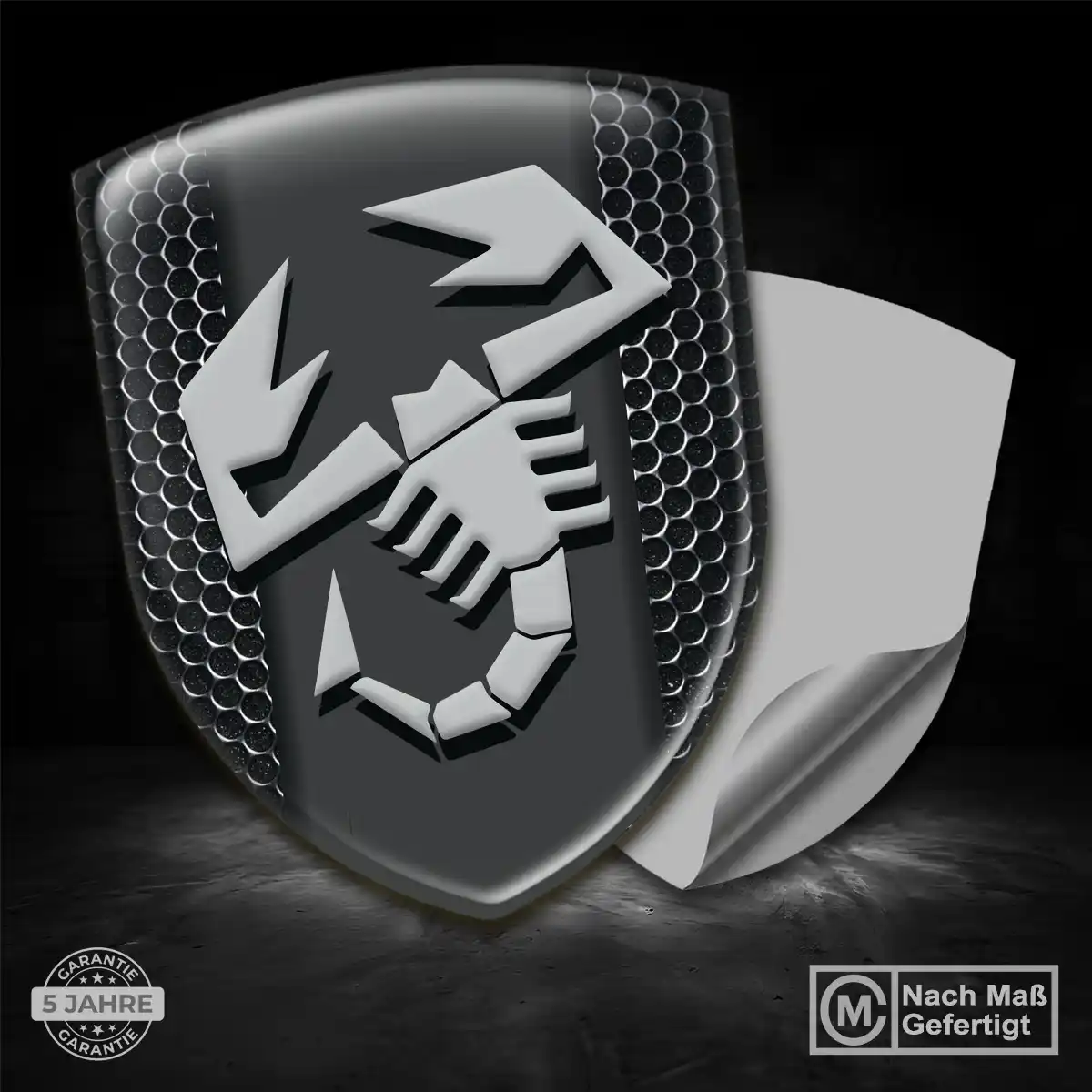 Abarth 3D Gel Aufkleber Auto Stilvolles Design