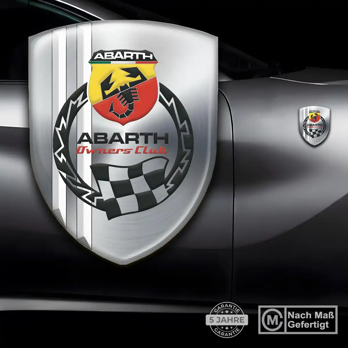 Abarth 3D Gel Aufkleber Auto Tuningfahrzeug