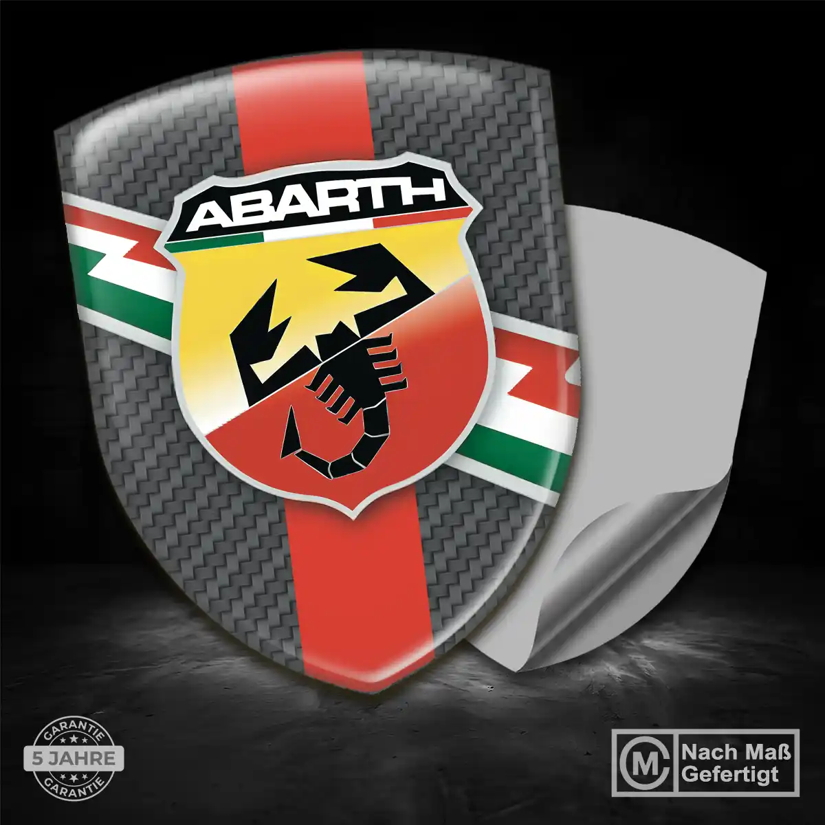 Abarth 3D Gel Aufkleber Überzeugende Qualität