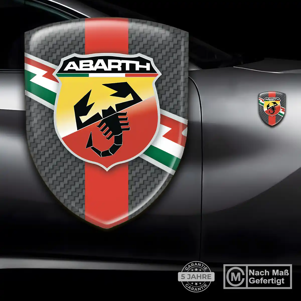 Abarth 3D Gel Aufkleber Überzeugende Qualität