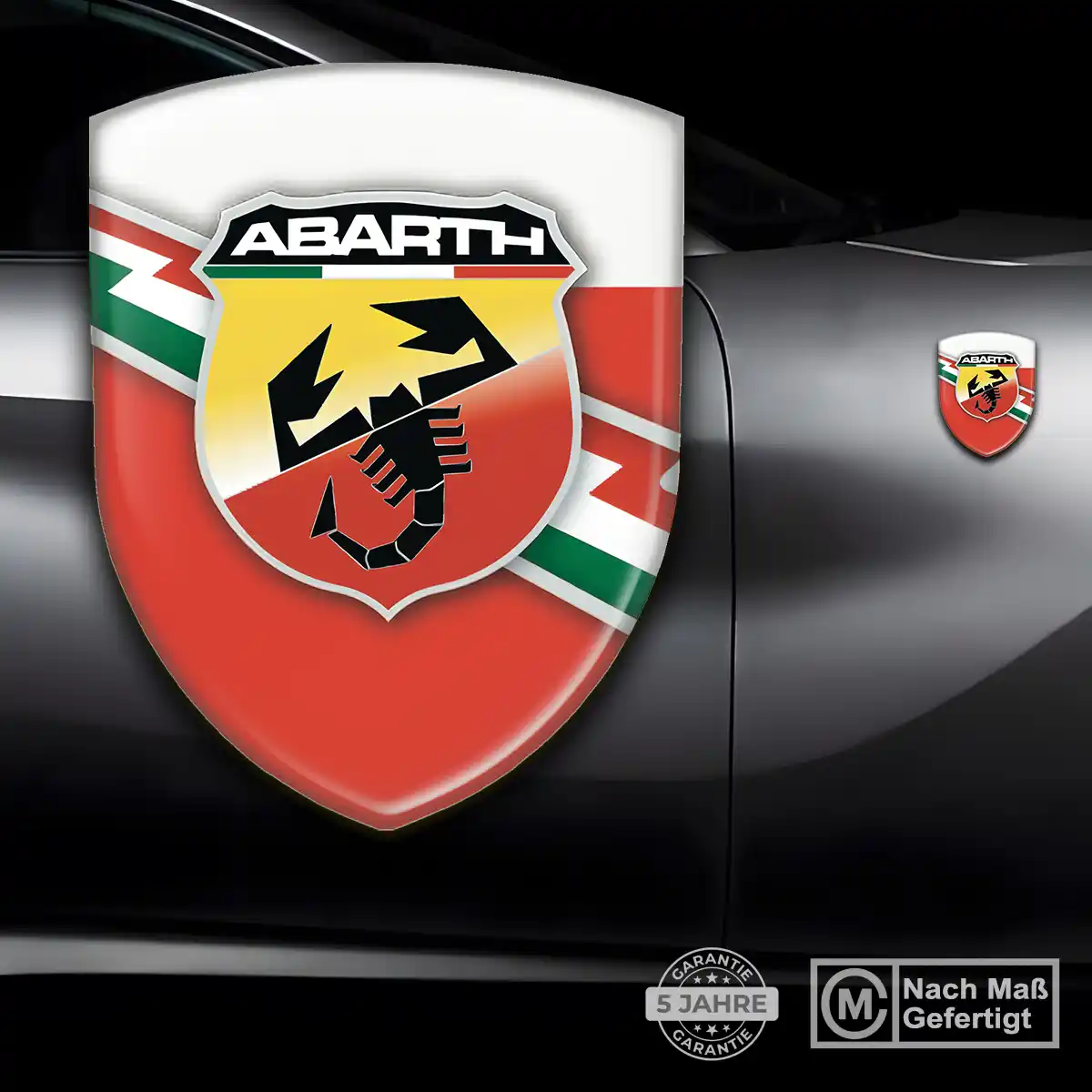 Abarth 3D Gel Aufkleber Edles Design