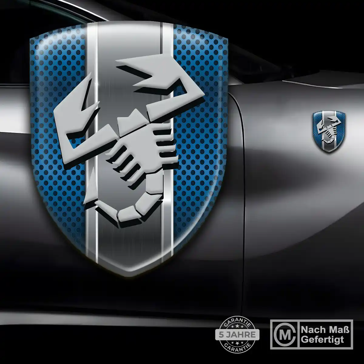 Abarth 3D Gel Aufkleber Emblem Anspruchsvolles Design