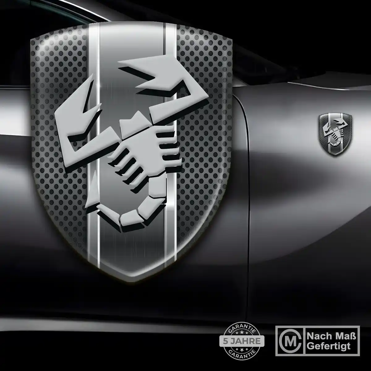 Abarth 3D Gel Aufkleber Emblem Ausdrucksstarkes Design