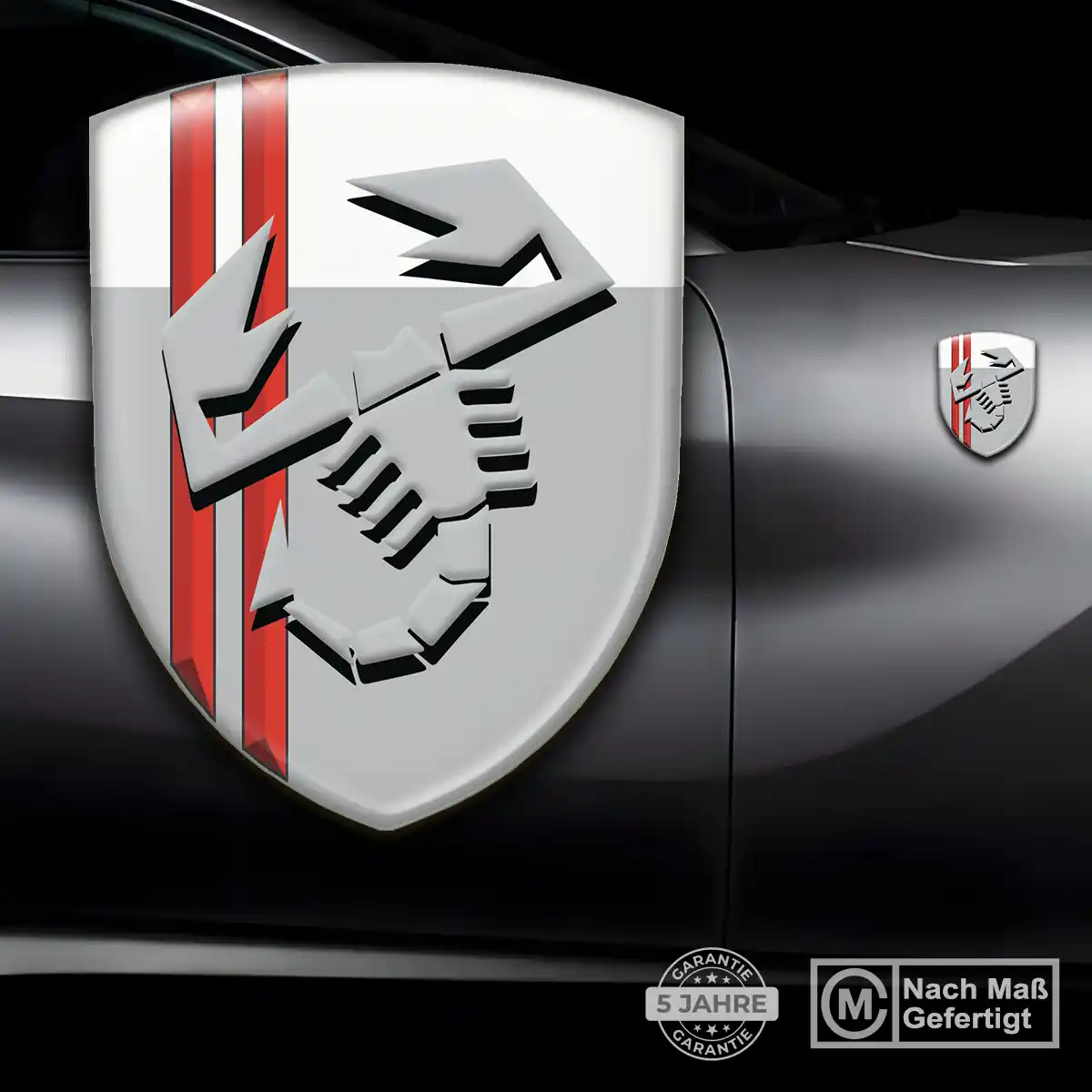 Abarth 3D Gel Aufkleber Emblem Auto Edles Design