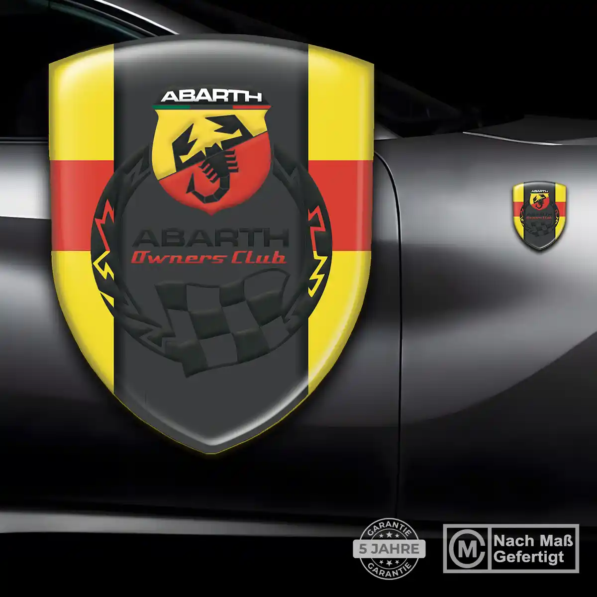 Abarth 3D Gel Aufkleber Emblem Auto Elegantes Design