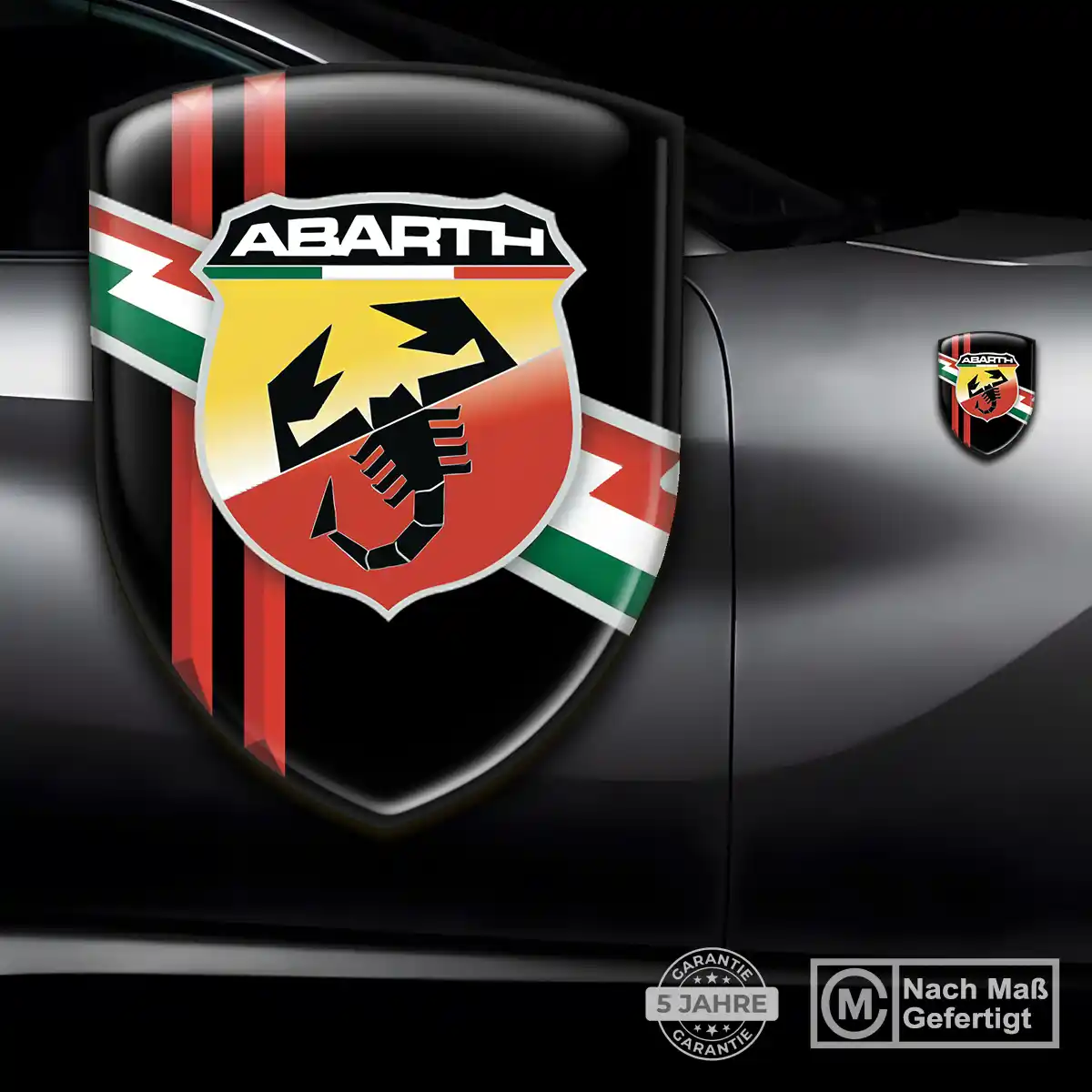 Abarth 3D Gel Aufkleber Emblem Auto Höchste Qualität