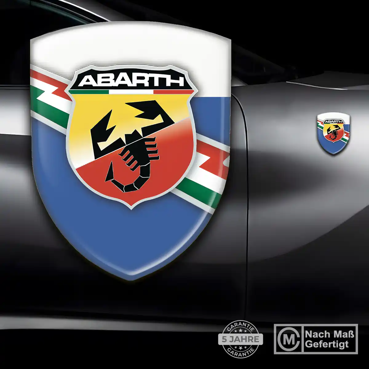 Abarth 3D Gel Aufkleber Emblem Auto Hochwertiges Harz