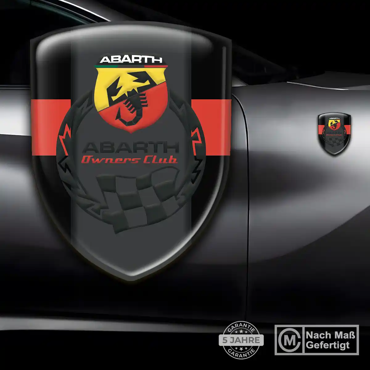 Abarth 3D Gel Aufkleber Emblem Auto Luxus-Edition