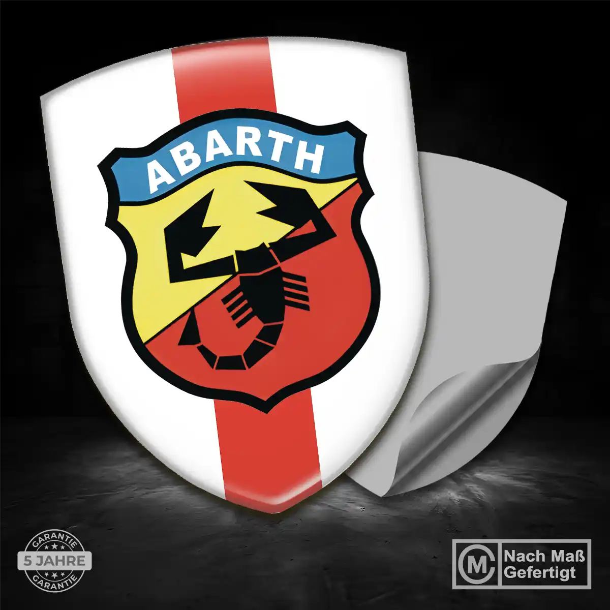 Abarth 3D Gel Aufkleber Emblem Auto Markenedition