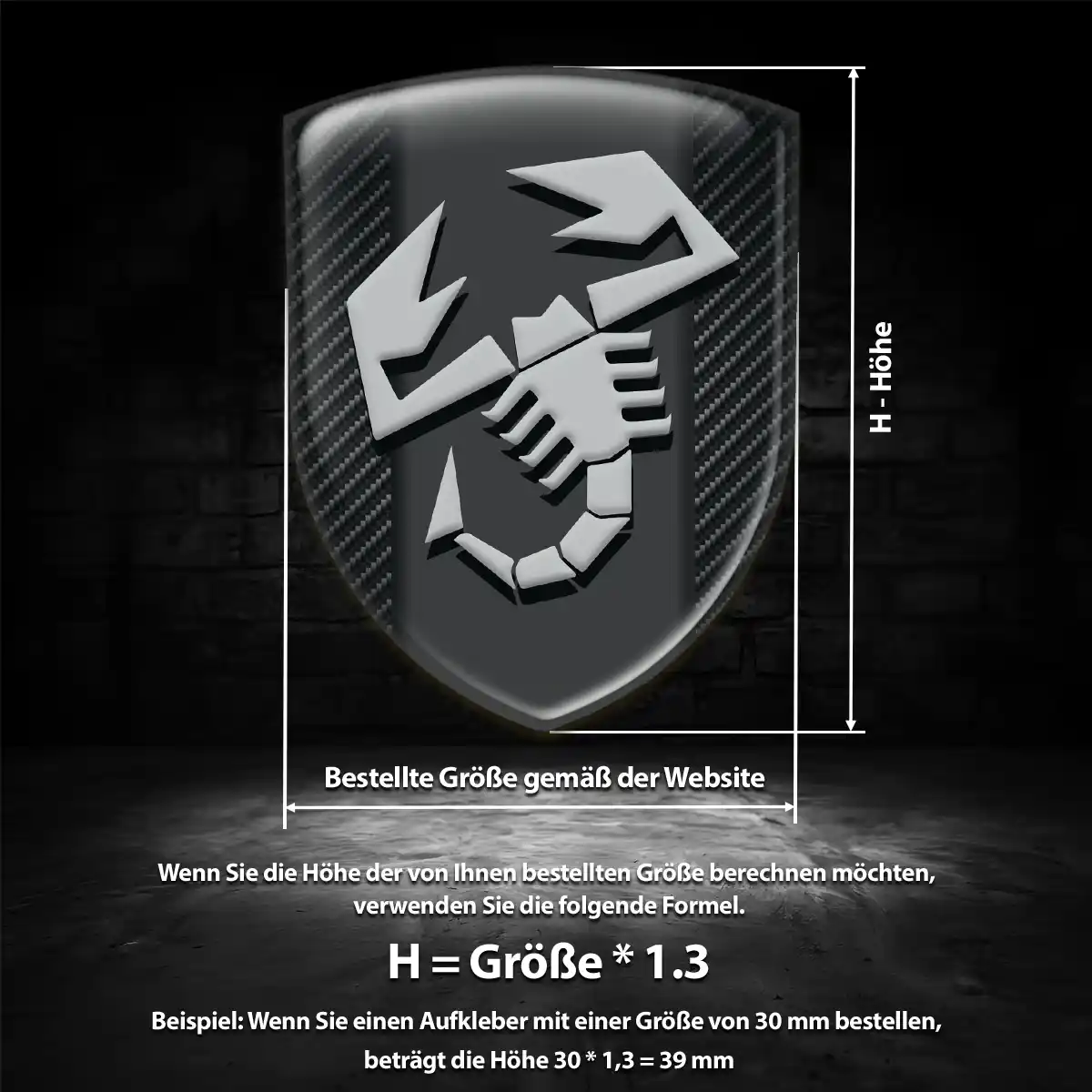 Abarth 3D Gel Aufkleber Emblem Überzeugende Qualität