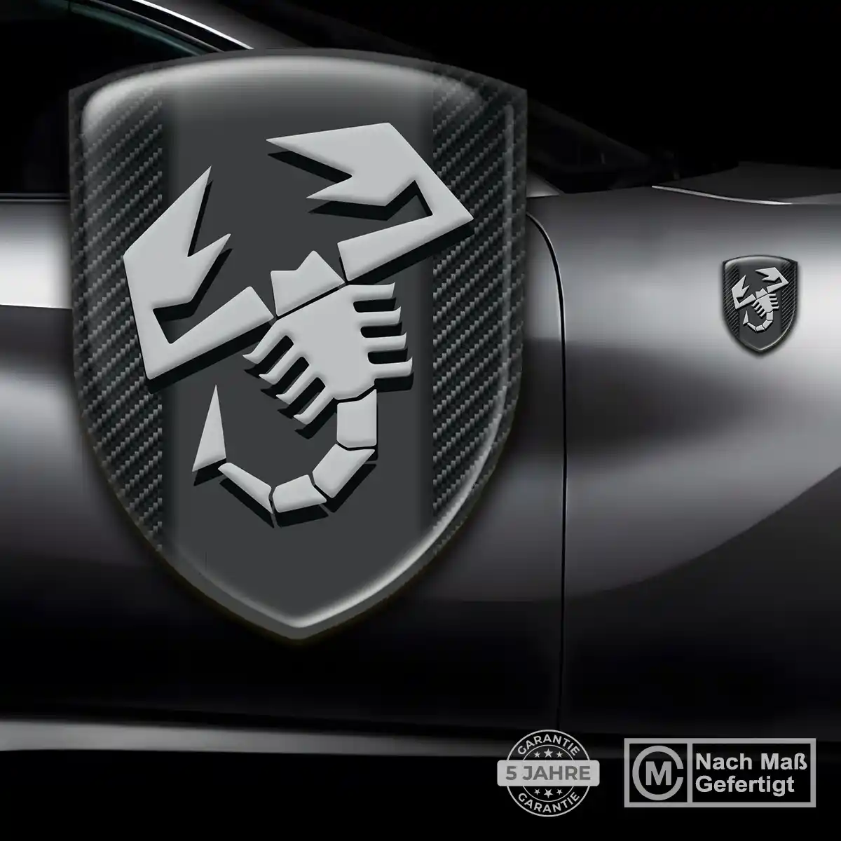 Abarth 3D Gel Aufkleber Emblem Überzeugende Qualität