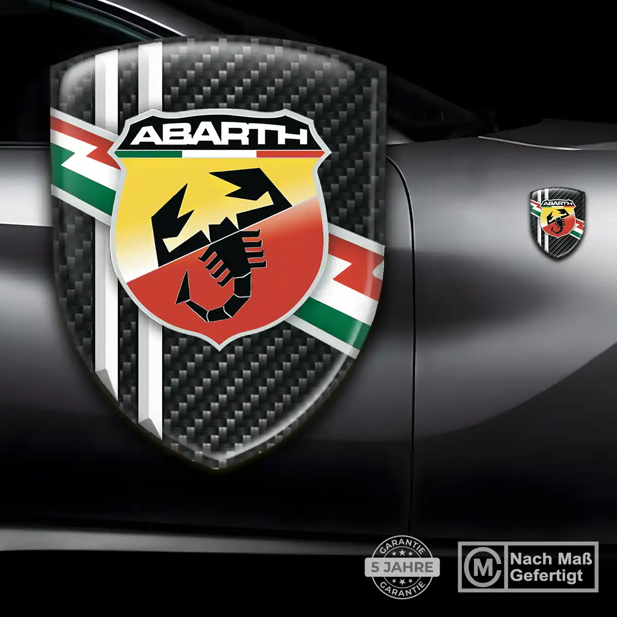 Abarth 3D Gel Aufkleber Emblem Edles Design