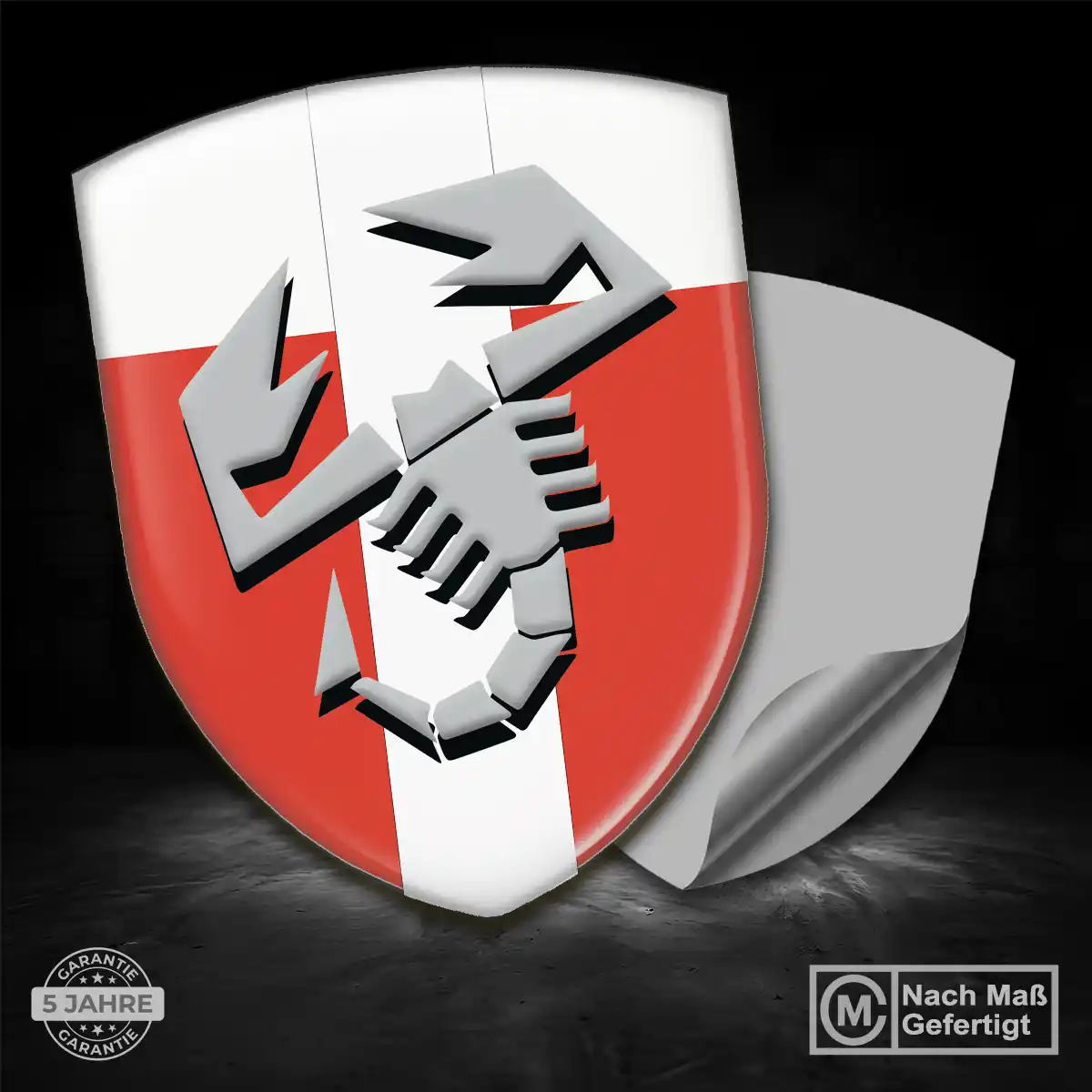 Abarth 3D Gel Aufkleber Emblem Elegantes Design
