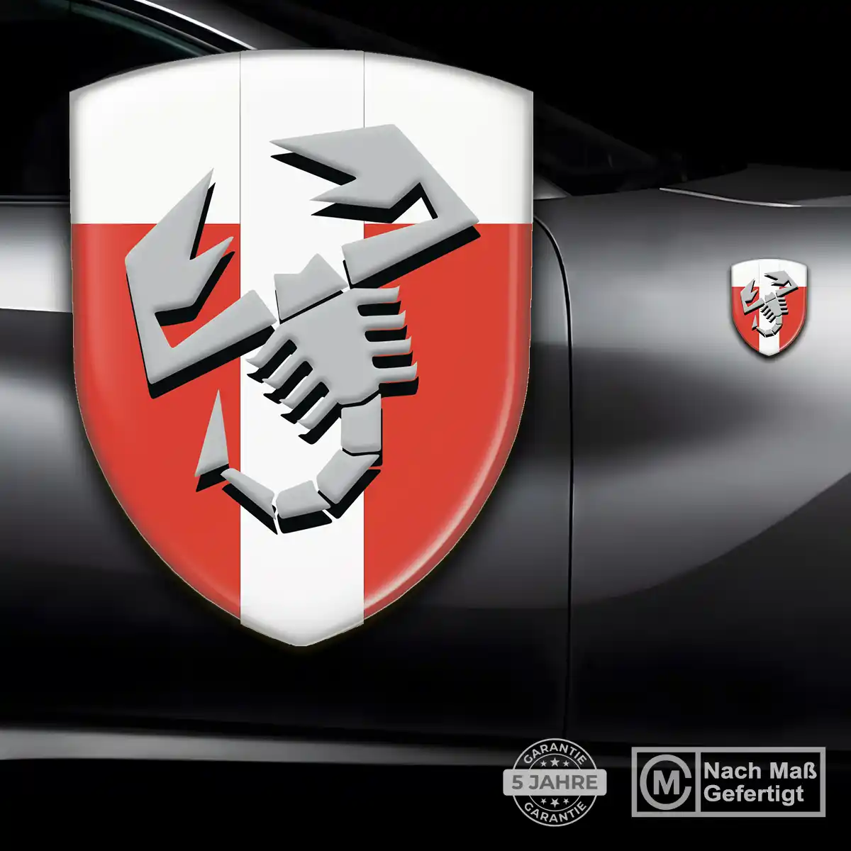 Abarth 3D Gel Aufkleber Emblem Elegantes Design