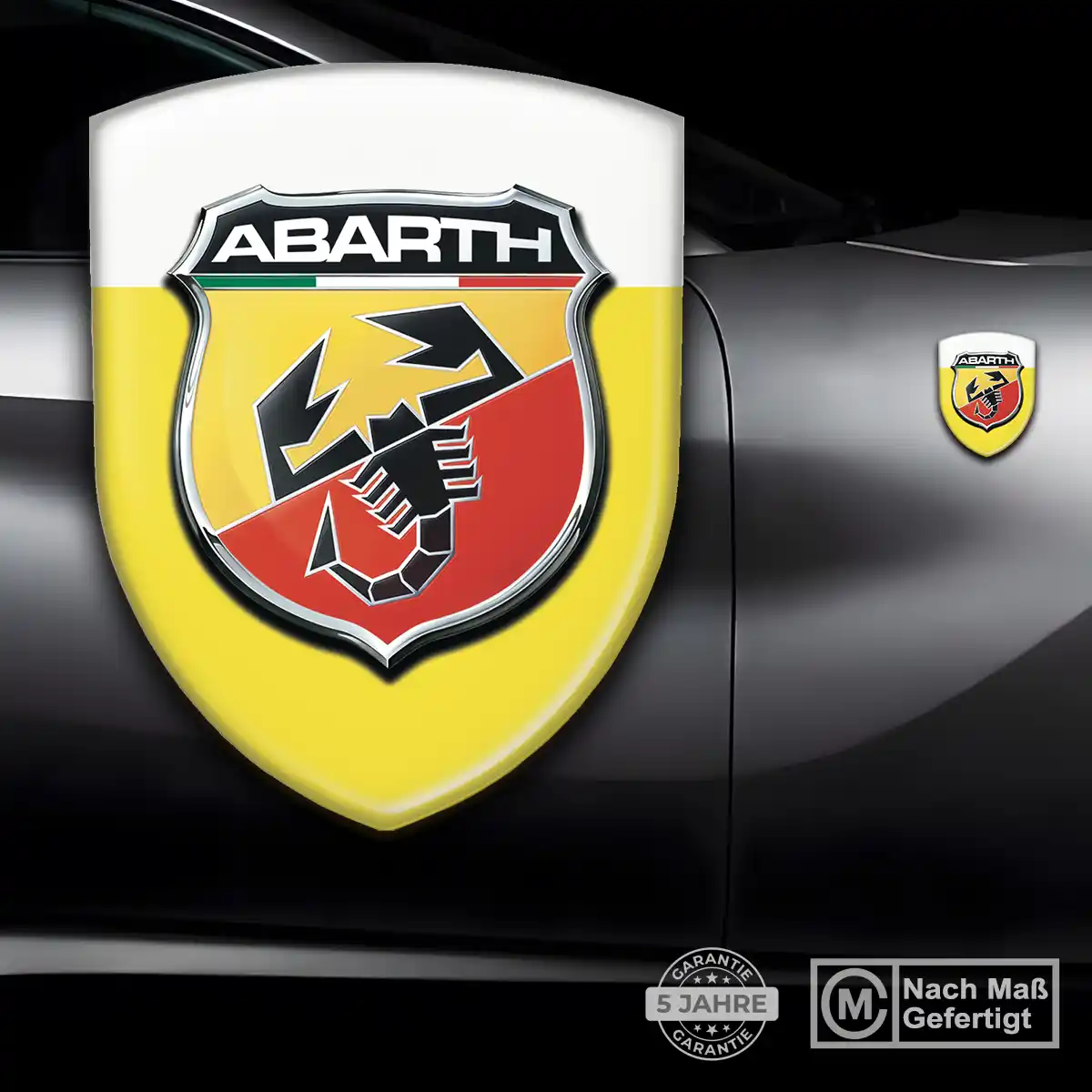 Abarth 3D Gel Aufkleber Emblem Erstklassige Qualität