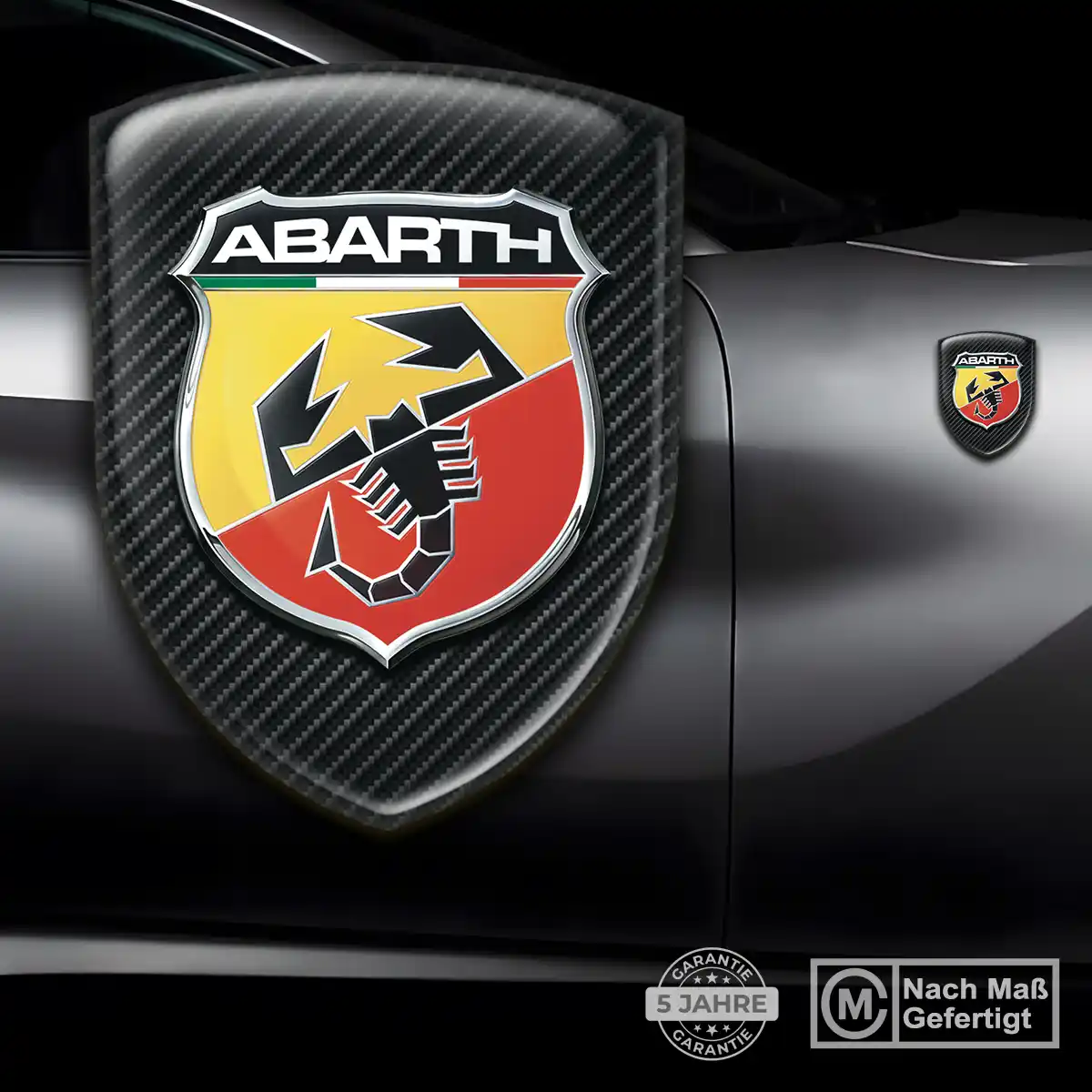 Abarth 3D Gel Aufkleber Emblem Exterieurdesign