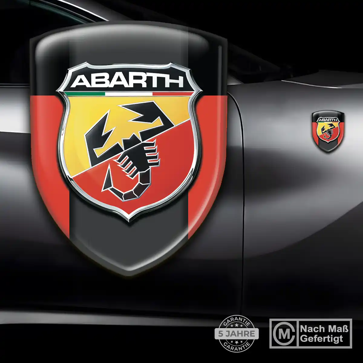 Abarth 3D Gel Aufkleber Emblem Höchste Qualität