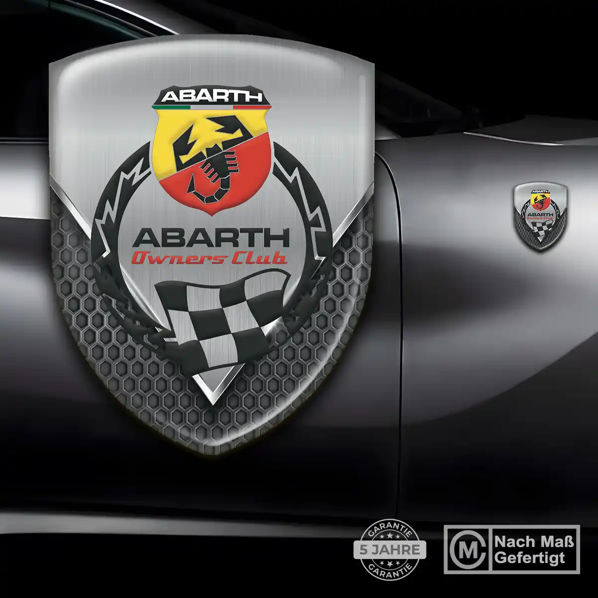 Abarth 3D Gel Aufkleber Emblem Hochwertiges Harz