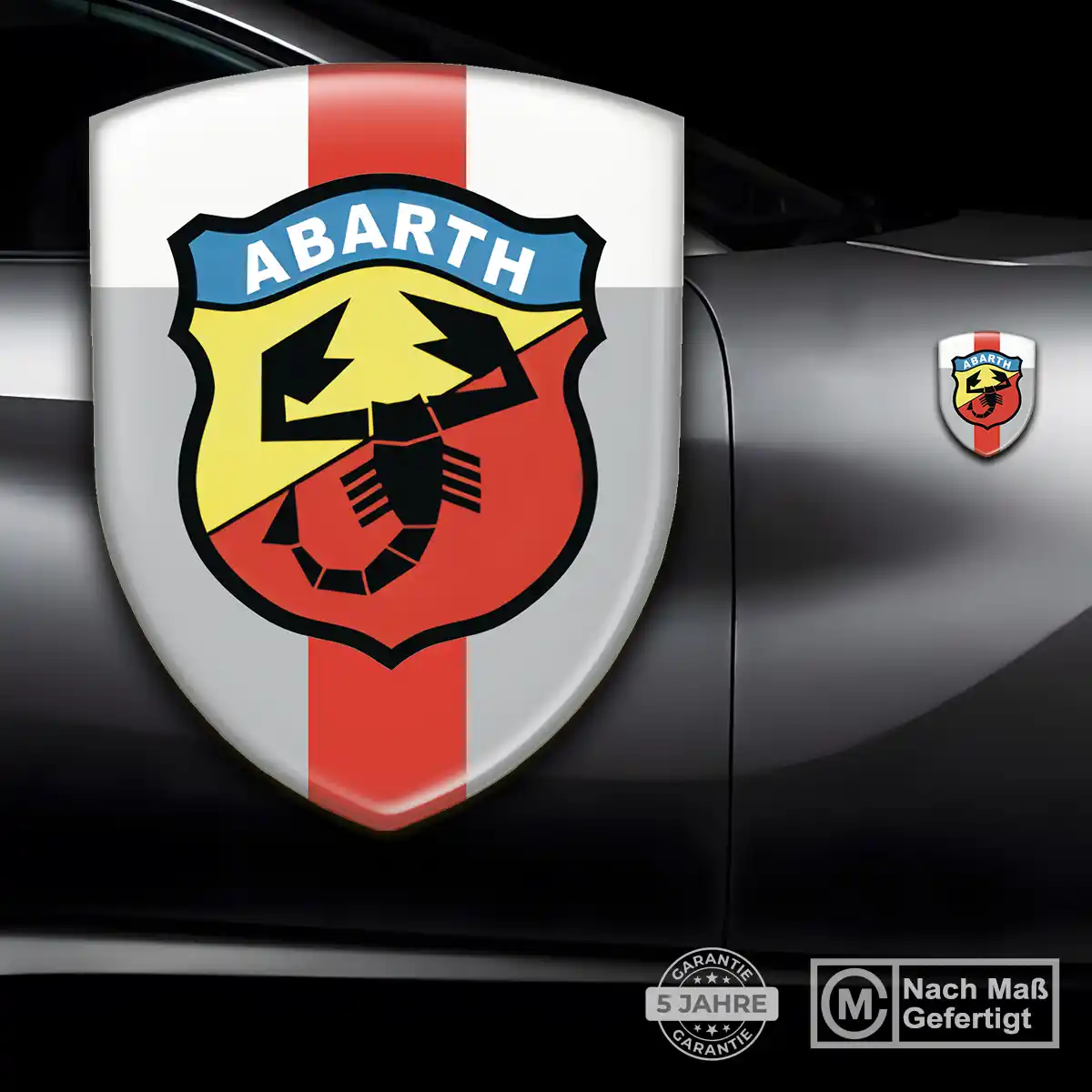 Abarth 3D Gel Aufkleber Emblem Hohe Qualität