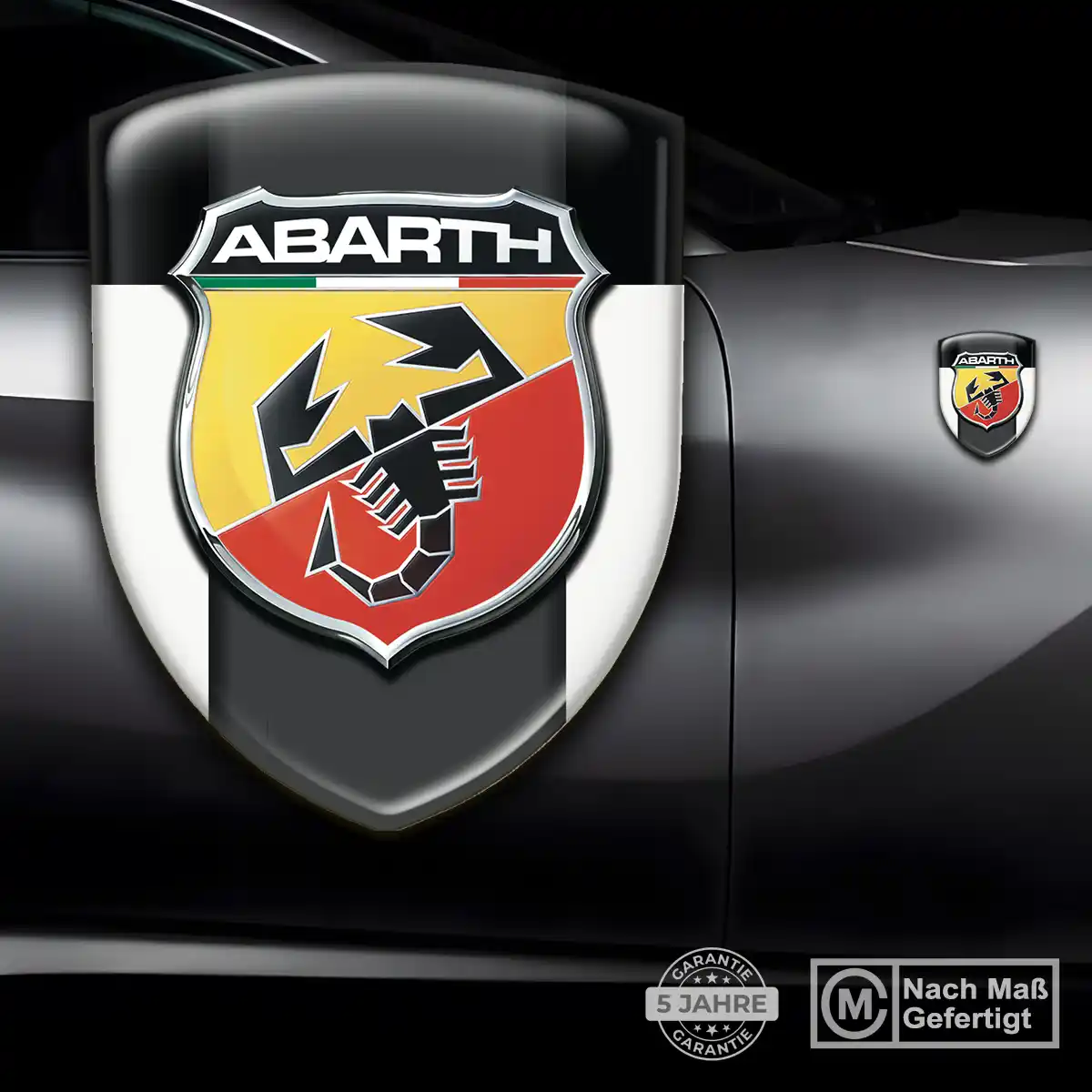 Abarth 3D Gel Aufkleber Emblem Interieurdesign