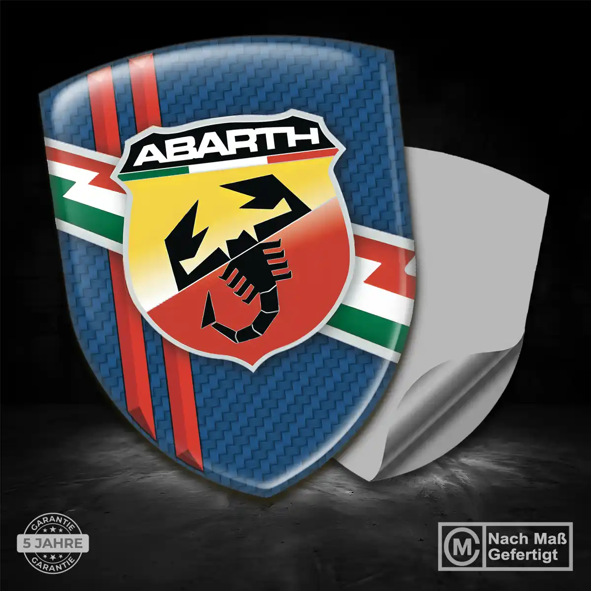 Abarth 3D Gel Aufkleber Emblem Luxus-Edition