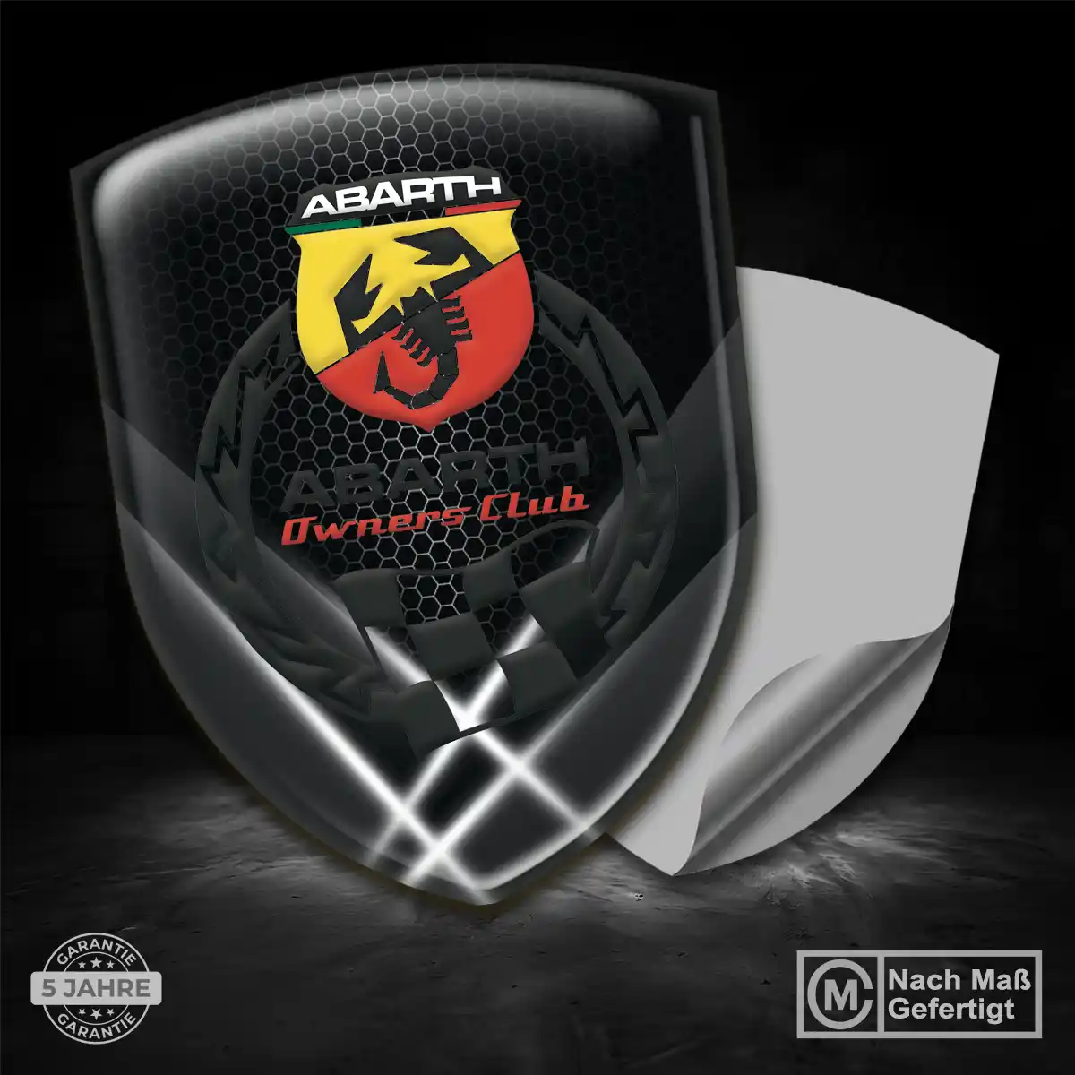 Abarth 3D Gel Aufkleber Emblem Markenedition