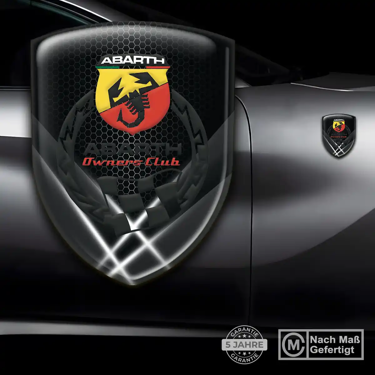 Abarth 3D Gel Aufkleber Emblem Markenedition