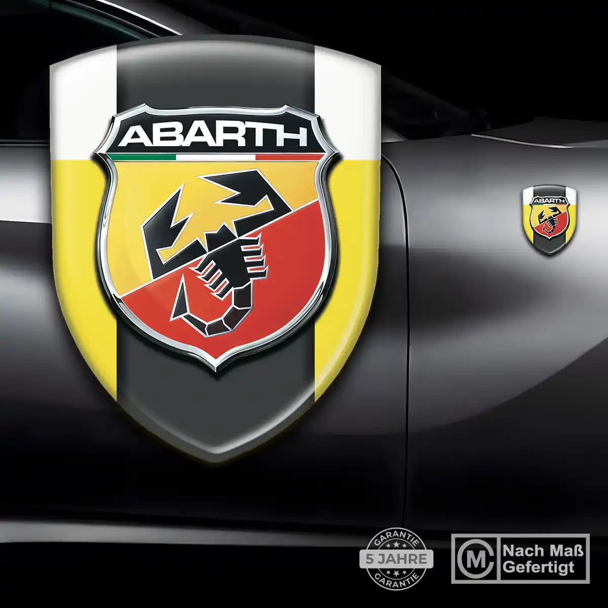 Abarth 3D Gel Aufkleber Emblem Modernes Design