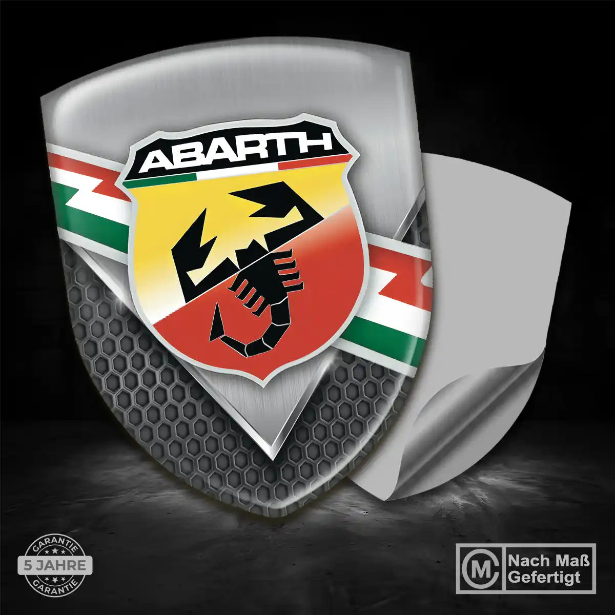 Abarth 3D Gel Aufkleber Emblem Premium-Edition