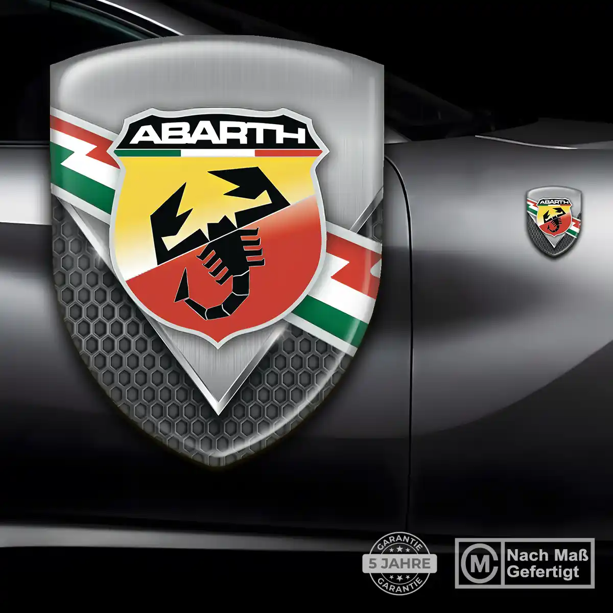 Abarth 3D Gel Aufkleber Emblem Premium-Edition