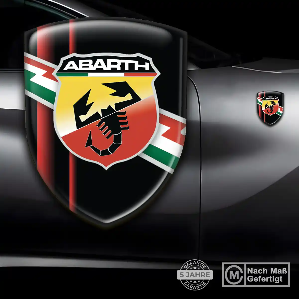Abarth 3D Gel Aufkleber Emblem Premiumqualität