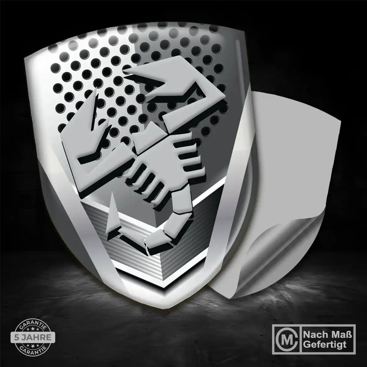 Abarth 3D Gel Aufkleber Emblem Spitzenqualität