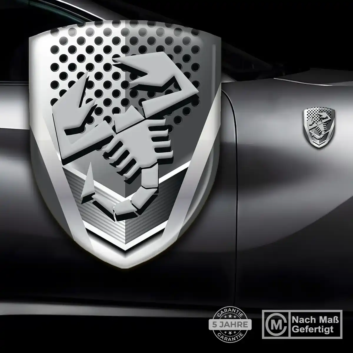 Abarth 3D Gel Aufkleber Emblem Spitzenqualität