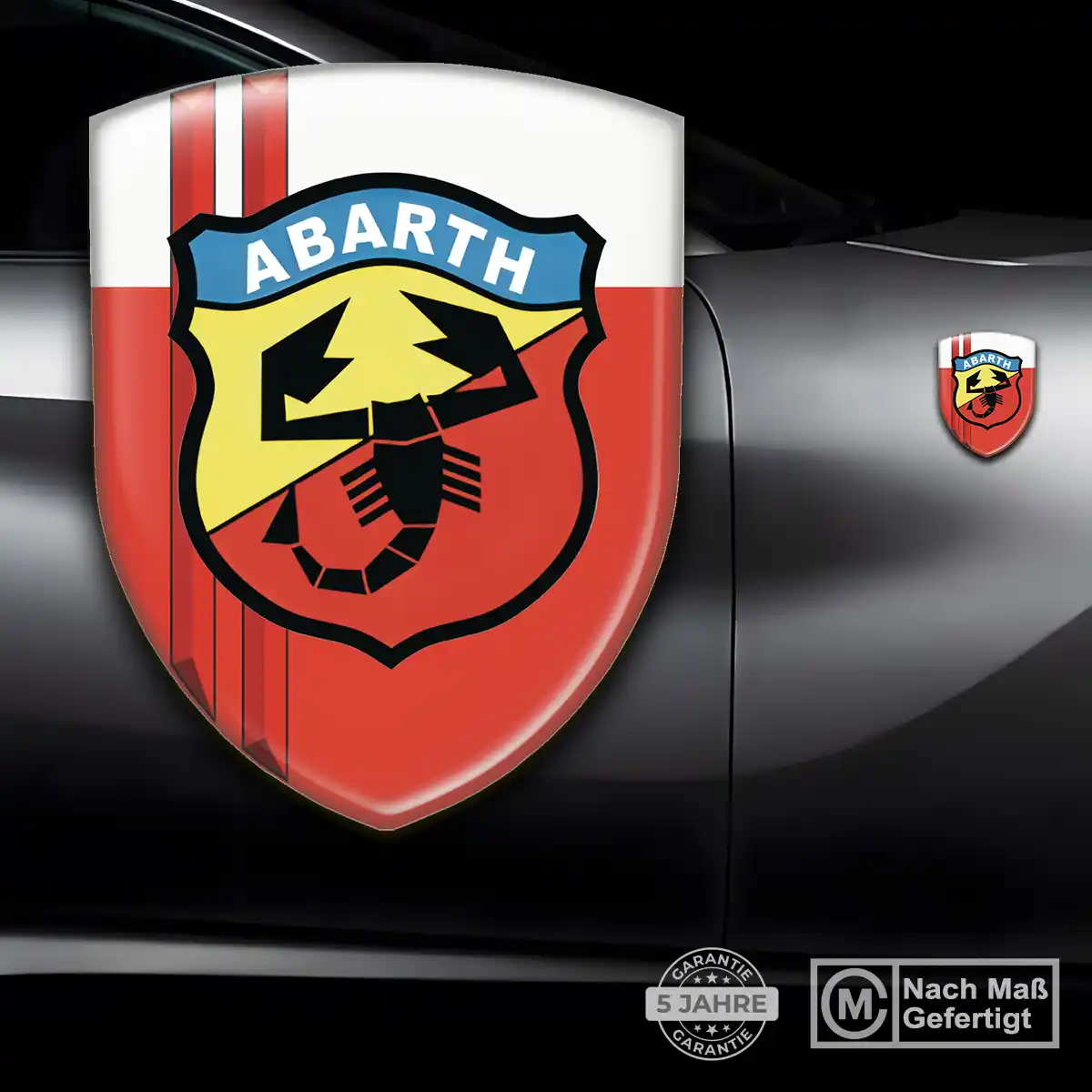 Abarth 3D Gel Aufkleber Emblem Stilvolles Design