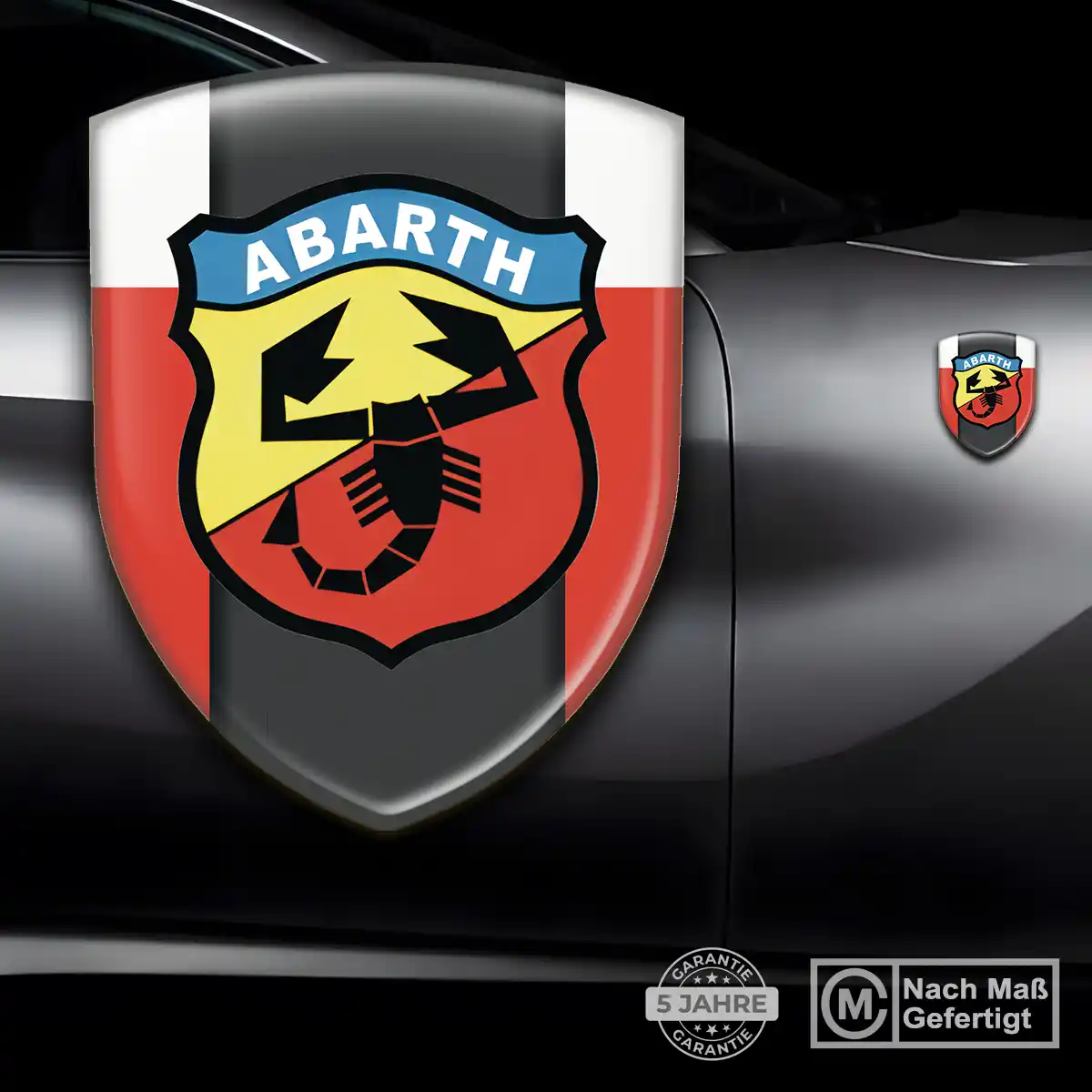 Abarth 3D Gel Aufkleber Embleme Anspruchsvolles Design