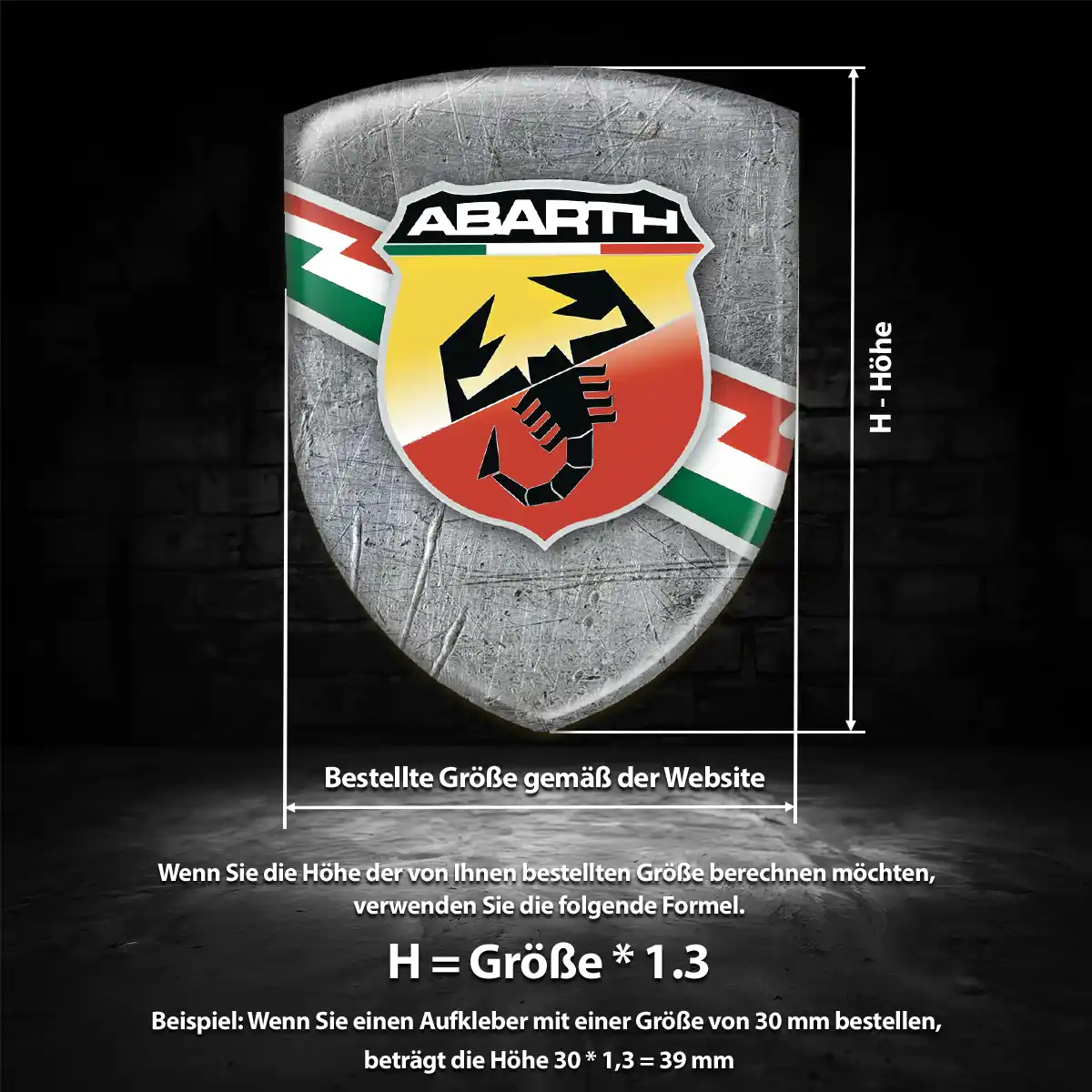 Abarth 3D Gel Aufkleber Embleme Auto Edles Design